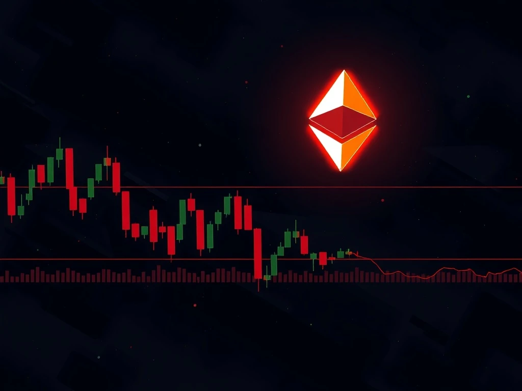 A chart illustrating the Neiro Ethereum (NEIROUSDT) price plunge, with technical indicators signaling a strong bearish crypto trend.