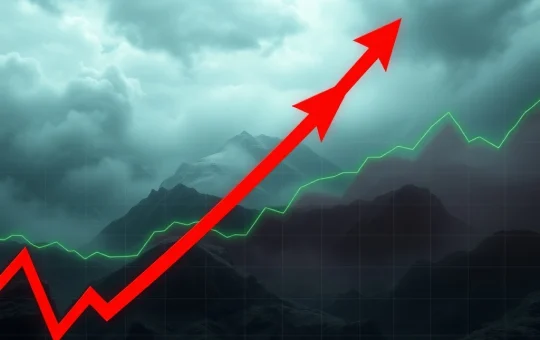 A digital graph showing a sharp NEWT crypto price drop, symbolizing a market correction and investor response to volatility.