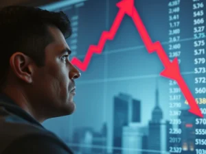 A steep red candlestick chart illustrating the shocking NEWT price plunge, representing significant crypto market volatility.