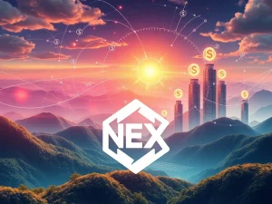 Nexchain's AI-driven platform leading the crypto presale market, symbolizing innovation and significant growth.