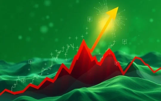 A chart illustrating a dramatic NFP price surge, reflecting the extreme crypto market volatility and rapid NFP trading activity.