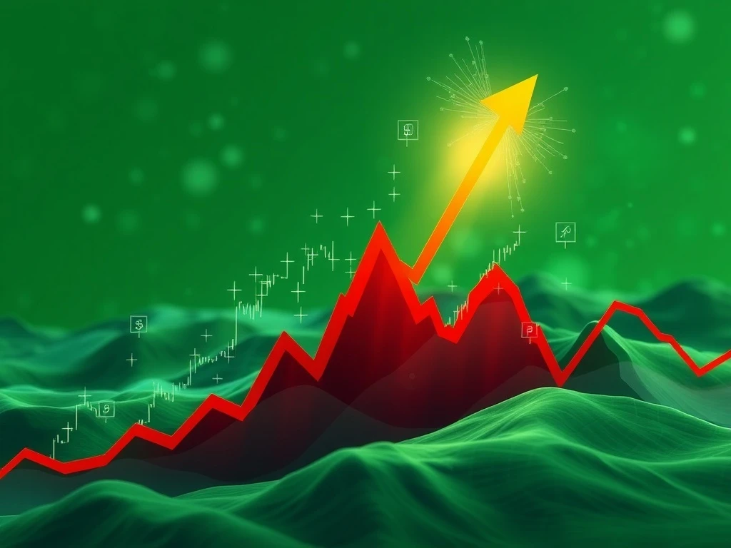 A chart illustrating a dramatic NFP price surge, reflecting the extreme crypto market volatility and rapid NFP trading activity.
