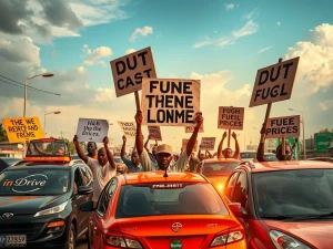 Nigerian e-hailing drivers protest unfair app pricing and high fuel costs in Edo state, highlighting gig economy challenges.