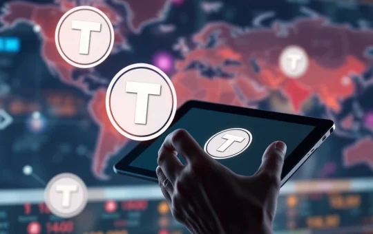 A digital interface showcasing a No-KYC USDT casino, emphasizing privacy and fast crypto gambling transactions.