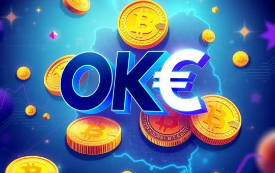 OKX Germany campaign offering Bitcoin rewards in Austria, symbolizing financial growth and new opportunities for users.