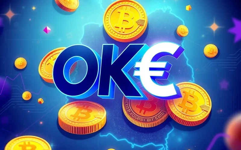 OKX Germany campaign offering Bitcoin rewards in Austria, symbolizing financial growth and new opportunities for users.