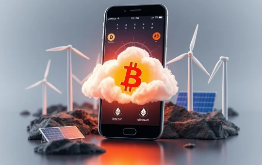 OPTO Miner cloud mining platform on a smartphone for easy cryptocurrency earnings