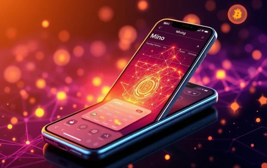 OPTO Miner mobile app interface for zero-threshold crypto mining