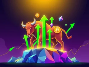 Chart showing oversold altcoins poised for rebound with Bitcoin stability.