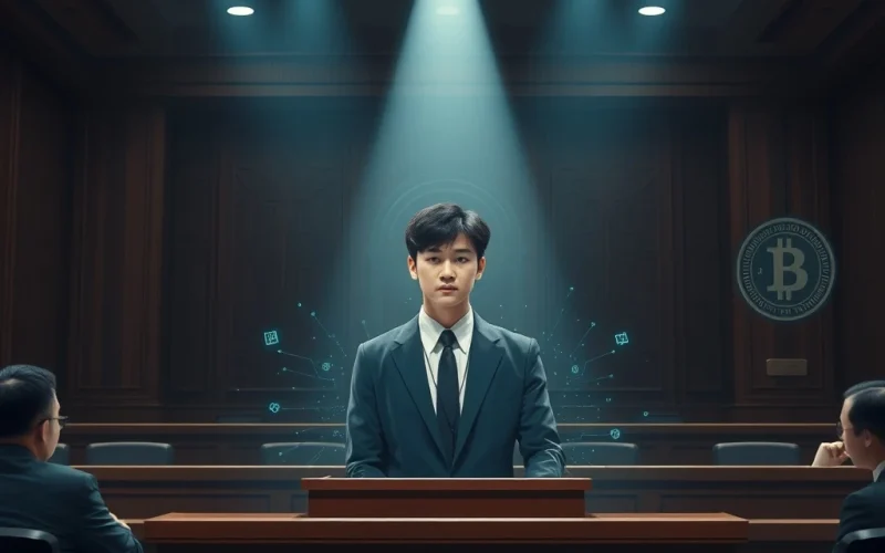 Park Gyuri in a courtroom setting, symbolizing the ongoing Pica Coin crypto fraud trial and the intersection of celebrity and digital assets.