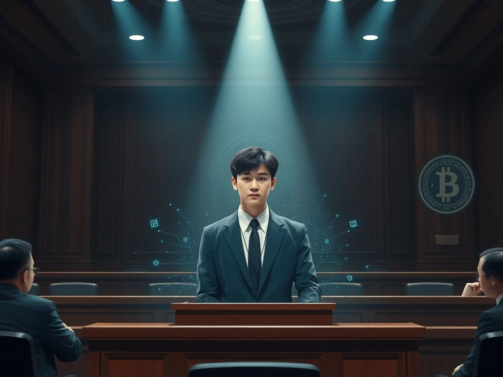 Park Gyuri in a courtroom setting, symbolizing the ongoing Pica Coin crypto fraud trial and the intersection of celebrity and digital assets.