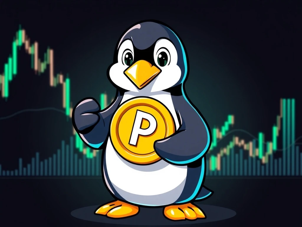 PENGU cryptocurrency showing bullish TD Sequential buy signal on a chart