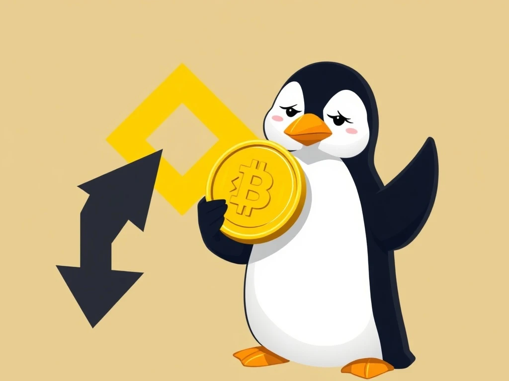 PENGU token price drop after Binance transfer