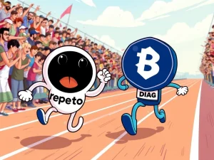 Pepeto and BlockDAG competing in the meme coin market race