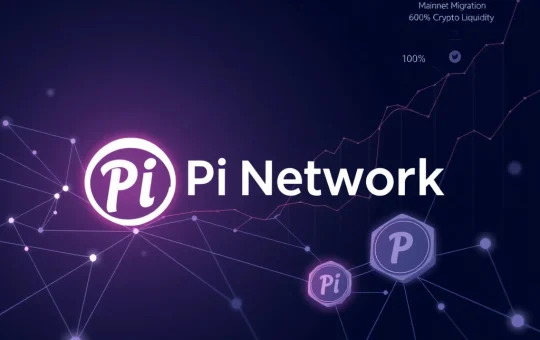 Pi Network's Mainnet Migration progress with growing user base and PI Token value surge, highlighting crypto liquidity challenges.