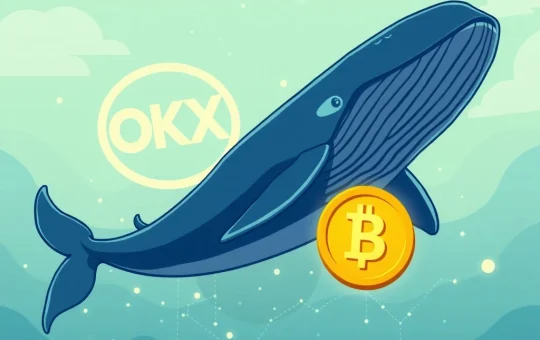 A large digital whale, representing Pi Network whales, moving Pi Coin off an exchange, symbolizing strategic accumulation for the future of the Pi Network ecosystem.