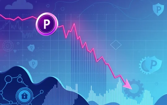 A chart illustrating a significant PIVX price drop, symbolizing extreme crypto market volatility and the impact of recent network upgrades.