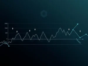 Chart showing Polkadot DOT price struggling within a tight range, highlighting market volatility and support levels.