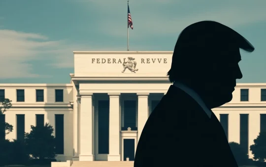 Jerome Powell stands firm against political pressure, symbolizing Fed independence amidst rate cut demands.