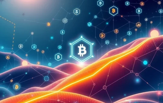 Digital coins and blockchain symbols illustrating the surging presale crypto market driven by utility innovation from Nexchain and WeWake.