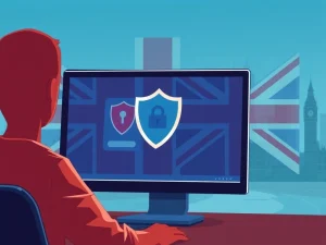 Proton VPN interface showing a massive surge in UK sign-ups, illustrating the public's response to the Online Safety Act and its impact on online privacy.
