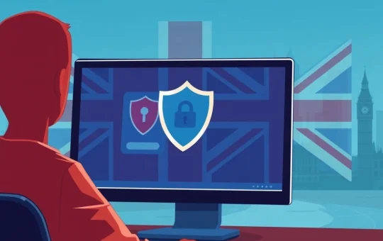 Proton VPN interface showing a massive surge in UK sign-ups, illustrating the public's response to the Online Safety Act and its impact on online privacy.