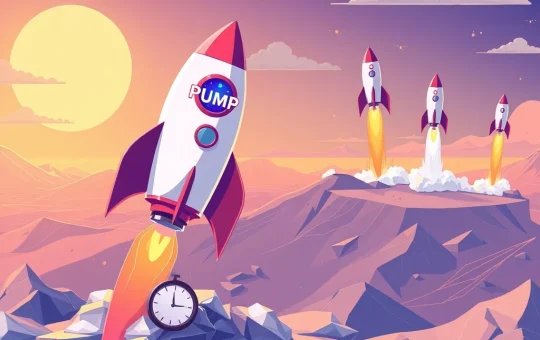Pump.fun's PUMP airdrop delay on Solana, symbolizing the uncertainty and fierce meme coin competition in the crypto market.