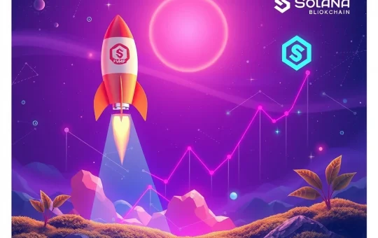 A vibrant chart showing a significant price increase, symbolizing the PUMP token surge following Pump.fun's new incentive program launched by Pump.fun.
