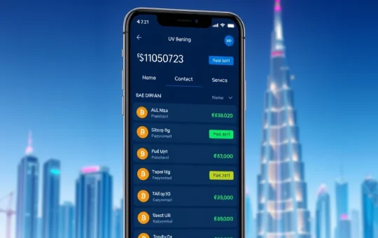 RAKBANK mobile app enabling AED crypto trading in UAE