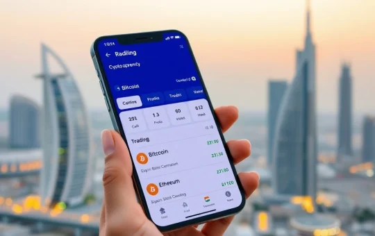 RAKBank's mobile app offering regulated crypto trading in UAE with Bitcoin and Ethereum options