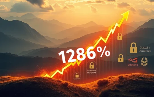 A vibrant chart illustrating the REI token's dramatic 1286% price surge, representing its sudden market momentum.