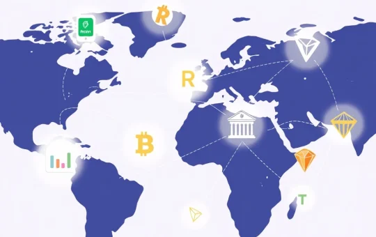 Digital assets flowing across borders, symbolizing Remittix's impact on crypto remittances and the shift of Tron investors towards utility.