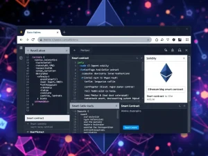 Remix Ethereum IDE interface for smart contract development in a browser