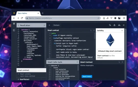 Remix Ethereum IDE interface for smart contract development in a browser