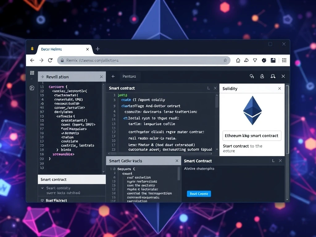 Remix Ethereum IDE interface for smart contract development in a browser