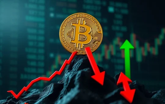 Chart showing a resilient Bitcoin price rebound after a significant sell-off, highlighting market volatility.