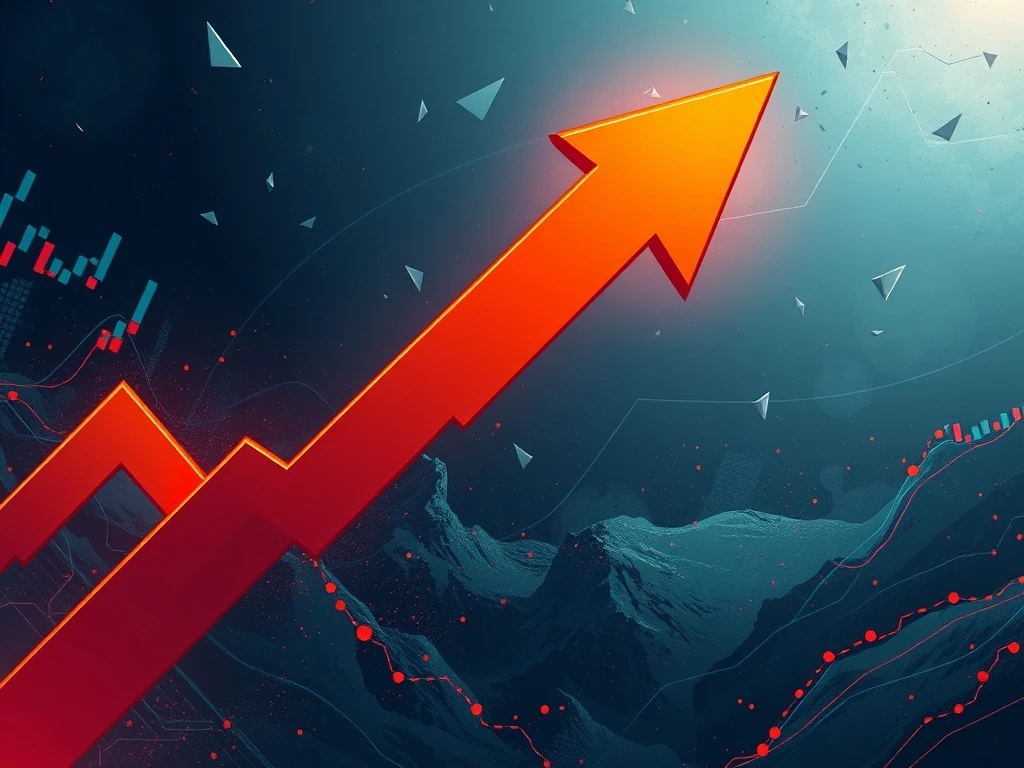 A chart showing a dramatic decline, symbolizing RESOLV's significant price drop and the broader market volatility in the crypto market.