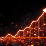 A vibrant crypto chart displaying RESOLV's dramatic price surge, symbolizing the impact of strategic partnerships and network upgrades.