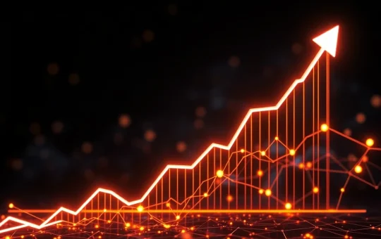 A vibrant crypto chart displaying RESOLV's dramatic price surge, symbolizing the impact of strategic partnerships and network upgrades.