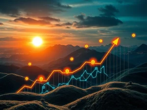 A dynamic chart showing RESOLV's explosive growth, representing its strategic DeFi platform and enhanced token utility.