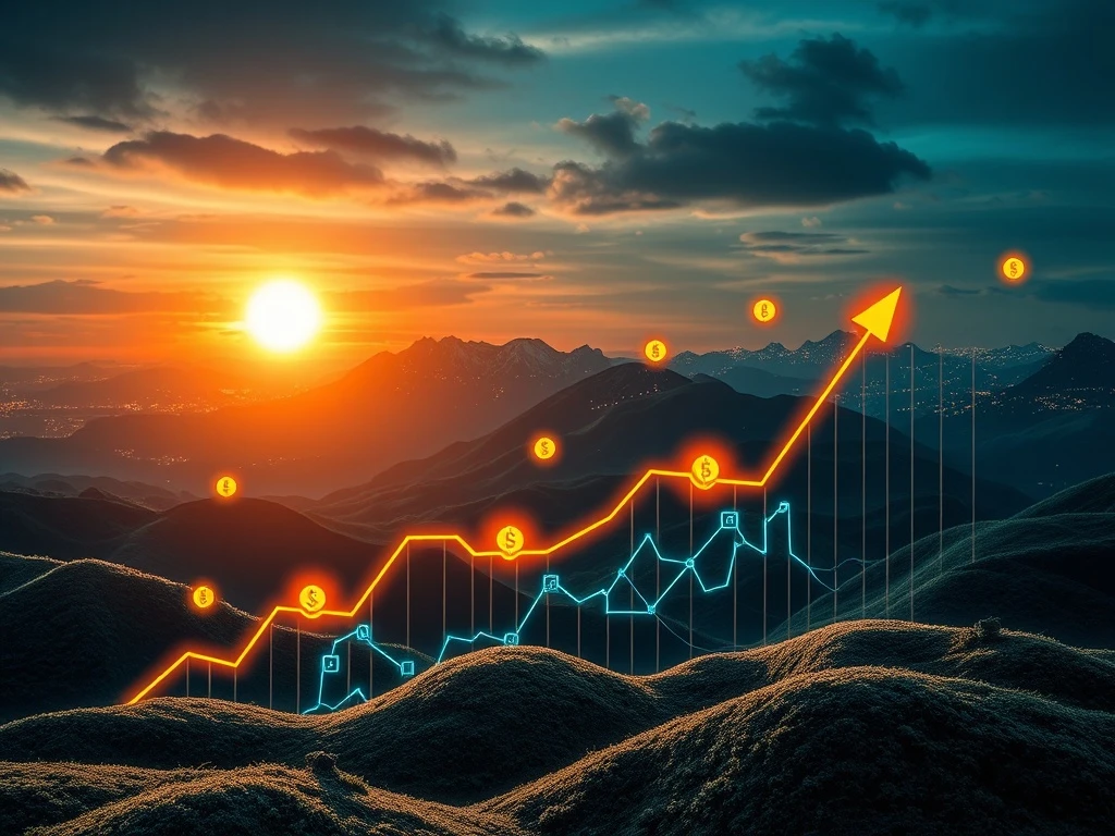 A dynamic chart showing RESOLV's explosive growth, representing its strategic DeFi platform and enhanced token utility.