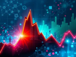 A chart showing dramatic RESOLV price volatility, highlighting a sharp drop but with underlying indicators of growth and strong blockchain governance.