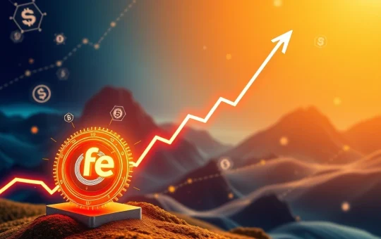 A visual representation of the RESOLV token price surging upwards, illustrating the positive impact of its new protocol fee switch on its market cap.