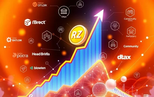A digital chart showing the REZ crypto price soaring, illustrating its incredible surge driven by strategic partnerships and ecosystem growth.