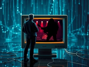 Ripple CTO David Schwartz reflecting on a past ethical lapse, juxtaposed with a vintage Ozzy Osbourne concert image, highlighting the intersection of tech, transparency, and past content decisions.