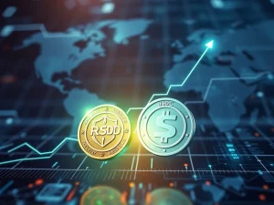 A visual comparison highlighting XRP Ledger's RLUSD stablecoin's superior performance for cross-border payments against USDC.