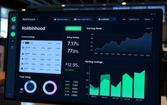 Robinhood earnings report showing 7% revenue growth and diversified income streams