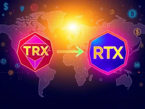 RTX presale tokens flowing into a secure Remittix cross-chain remittance platform, symbolizing a strategic shift in crypto investments.