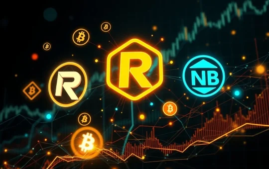 A digital graph showing the impressive growth of Ruvi AI crypto on a screen, symbolizing its strong presale and CoinMarketCap listing impact.