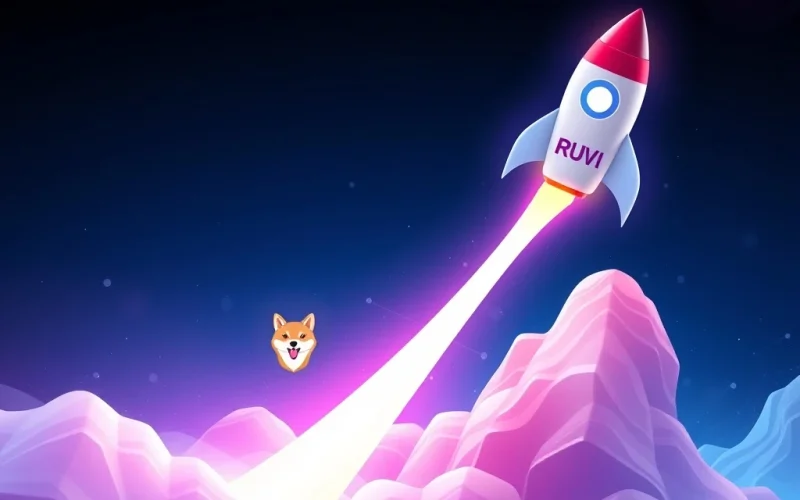Visualizing the explosive growth of the RUVI presale, positioning it as a strong SHIB alternative for high ROI.